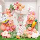 Easter Balloon Garland Arch Kit, 143PCS Happy Easter Party Decorations with Rabbit Carrot Balloons for Spring Birthday Party Baby Shower Decorations