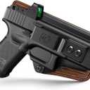 G19 Holster - Compatible with Glock 19/19X (Gen 3-5) Glock 44/45 Glock 23/32 (Gen 3-4) - IWB Holster - Inside Waist Concealed Carry Accessories - Kydex and Leather Hybrid by MUNALO