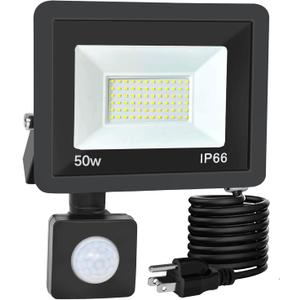 50W Motion Sensor Light, 4500LM Ultra Bright Security Light, IP66 Waterproof Outdoor Indoor, Photocell Auto On/Off, Plug in for Yard Garage Porch