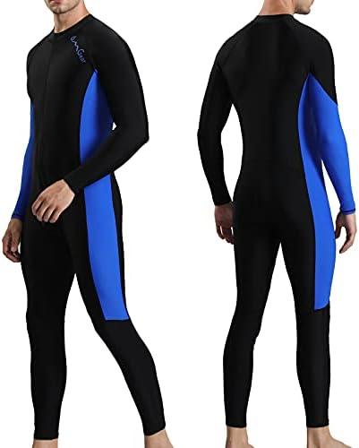OMGear Dive Skin for Women Men Snorkel Suit Full Body Swimsuit Quick Dry Thin Diving Suit UV Protection Rash Guard Long Sleeve Swimwear Swimming Kayaking Snorkeling Gear, Size L