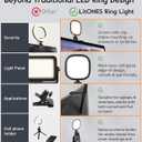 Upgraded Ring Light for Laptop, Monitor & Desk Eye-Caring Diffused LED Computer Light with Screen-Safe Clip, Adjustable Monitor Mount, CRI 97.8+, 50 Lighting Modes for Zoom, Video Calls & Streaming