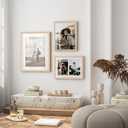 12x16 Oak Wood Picture Frame - Minimalist 12x16 Poster Frame, 12"x16" Picture Frame Wood, Natural Solid Wooden Picture Frames for Wall Art Photo and Prints(1 Pack, Beige)