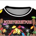 GRAJTCIN Ugly Couples Christmas Sweater Adult Funny 3D Print Cat Elk Dog Christmas Party Cosplay (S)