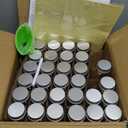 SWOMMOLY 30 Glass Spice Jars with 703 Spice Labels, Empty Square Spice Bottles 4 oz with Pour/Sift Shaker Lid, Airtight Cap, Chalk Marker and Funnel Complete Set