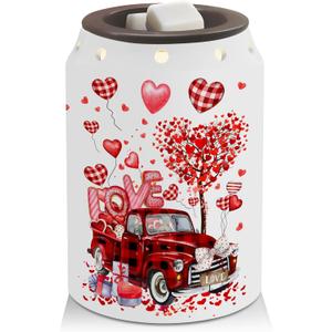Valentines Day Decorations, Truck Valentines Day Wax Melt Warmer, Valentine's Decor for Home, Bathroom, Living Room