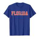 Vintage Florida Men Florida Women Retro Orange Blue T-Shirt Size 2XL