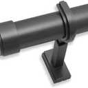 BlastHome Luxury 13 ft Custom Curtain Rod  1 1/4" Large Diameter  Premium Brackets & Endcaps  Nonadjustable Rods Connect for a Seamless Look  Matte Graphite Finish (13 foot)