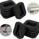 Blulu 12 Pcs Felt Caster Cups Furniture Pads for Hardwood Floors Wheel Stoppers for Rolling Chairs for Office Bed Home Prevent Scratches(Black)