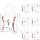 2 x 20 Pcs Baseball Snack Bags with Handles Cross, 8 x 8 x 3.15 inches
