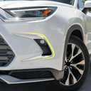 Front Fog Lights Covers Compatible With Toyota New Grand Highlander 2024 2025 2026 Fog Lamp Frame Trim Replacement Exterior Car Accessories ABS 2PCS(Glossy Chrome Style)