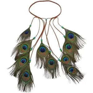 Feather Headband Tassel Headband Ethnic Style Headpiece Tribal Hair Accessories for Women Girls Carnival Dress Up