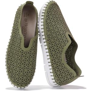 Project Cloud Womens Shoes - Lightweight Summer Loafers for Women with Memory Foam Insole - Breathable Womens Loafers - Perfect Summer Shoes for Women 2025 (Rose, Olive, 9)