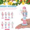 IMIKEYA Christmas Nutcracker Figure: 4PCS Wooden Nutcracker Hanging Christmas Nutcrackers Ornament Decoration Nutcrackers Ornament Xmas Decor Xmas Tree Ornaments Set