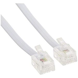 Power Gear Telephone Line Cord, 50 Feet, Phone Cord, Modular Jack Ends, Works for Phone, Modem or Fax Machine, for Use in Home or Office, White, 76530