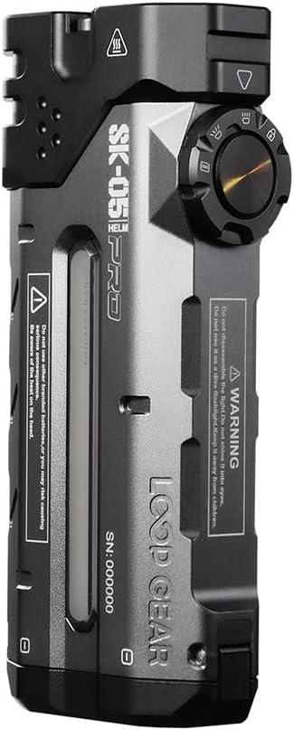 LOOP GEAR 4360 Lumens Flat Flashlight SK05 Pro(5700K) with 8000mAh Power Bank, Portable Rechargeable EDC Flashlight with Floodlight, Spotlight & Sidelight Idea for Outdoors Hiking Emergency