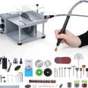 Mini Multi Functional Table Saw,150W Portable Table Saw Craft,Speed,Angle,Height Adjustable,Cutting Sanding Engraving Drilling All-in-One,for Wood, Plastic Acrylic Cutting (105pcs)