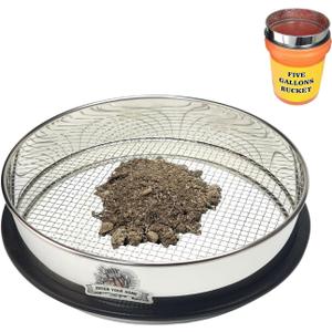 Upgraded Thickened Soil Sifter, 1/4'' Stainsteel Steel Rock Dirt Sifter for 5 Gallon Bucket, Soil Sifter Sieve for Gardening