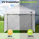 Instant Canopy Sidewalls for 10x10 Pop Up Canopy Tent, 300D Waterproof Material for Outdoor Events, Vendor Booths, and Privacy (Sidewalls Only) (White, 10x10ft-3pcs)