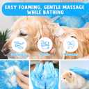 Pet Washing Gloves - Dog and Cat Shampoo Bathing Gloves, High Density Bristles Washing Brush, Heat Resistant Cleaning Gloves, Gentel Grooming and Massage Scrubber for Dogs, Cats, Horses, and Rabbits