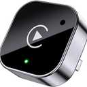 2-in-1 Wireless CarPlay & Android Auto Adapter, Plug & Play CarPlay Dongle Converts Wired to Wireless, Fast Auto-Connect, No Delay, Compact Design for iPhone & Android with USB/USB-C Port(Black)