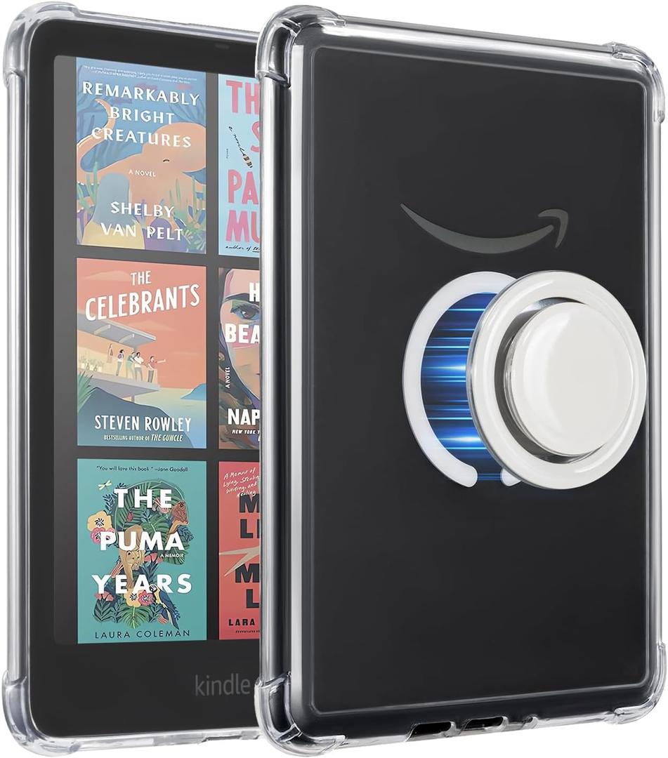 CoBak Magnetic Clear Case for 7" Kindle Paperwhite 12th Gen 2024 and Kindle Colorsoft - Compatible with iPhone MagSafe, for PopSockets Grips, for Belkin/Anker Wireless Charging Pads and Magnetic Stand