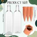 Dandat 32 Pcs 34oz Plant Watering Devices Include Terracotta Self Watering Spikes with 1000ml Plastic Bottles Slow Release Vacation Insert Automatic Plant Waterer Self Water Planter for Garden, Large