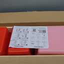 SpaceAid Toy Storage Organizer with 6 Shelves and 12 Bins, Toy Organizers Storage Bookshelf, Kids Bin Shelf Toys Box Bookcase for Bedroom Playroom Organization Room Decor, Red and Pink