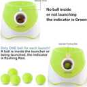 MEKAPLE Automatic Dog Ball Launcher, Dog Ball Thrower Machine with 10-30Ft 3 Launching Distance, Interactive Toys for Small Dogs Indoor & Outdoor with 15 Mini Tennis Balls-2 Inch Light Green