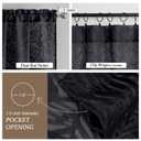 OVZME Extra Long Light Grey Sheer Curtains 96 Inches Long 2 Panels, Elegant Voile Semi Sheer Curtains for Living Room, Textured Leaf Jacquard Window Drapes for Sliding Door, 2x42Wx96L Inches