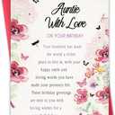 2 x Hongshan Birthday Card for Aunt,Unique Auntie Gifts from Nephew Niece,Thick Card Stock with Premium Envelope