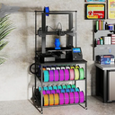 3D Printer Filaments Storage Rack Rolling 3D Printing Stand with Wheels Spool Holder Filament Organizer for PLA/ABS/PETG/TPU 3D Printer Table Workbench for Studio,Office, Garage, Workshop