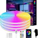 MFWW Neon Rope Lights, 32FT IC+RGB LED Strip Lights, App+Remote Control, Outdoor IP67 Waterproof, Music Sync, Color Changing, Flexible DIY Design Neon Lights for Bedroom, Gaming, Party Decor