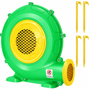 Bounce House Blower, 550W/0.73HP Commercial Air Blower with Double-Sided Fan Blade Design, Strong Wind and Great Heat Dissipation Properties for Bouncy Castle, Jump Slides, Arch, Inflatables
