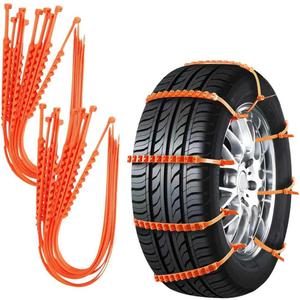 Reusable Snow Tire Chains for Trucks & SUVs - 2025 Upgrade 20 PCS Emergency Anti-Skid Traction Chains, Heavy Duty Plastic Wheel Cables for Winter Driving on Snow/Ice & Muddy Roads