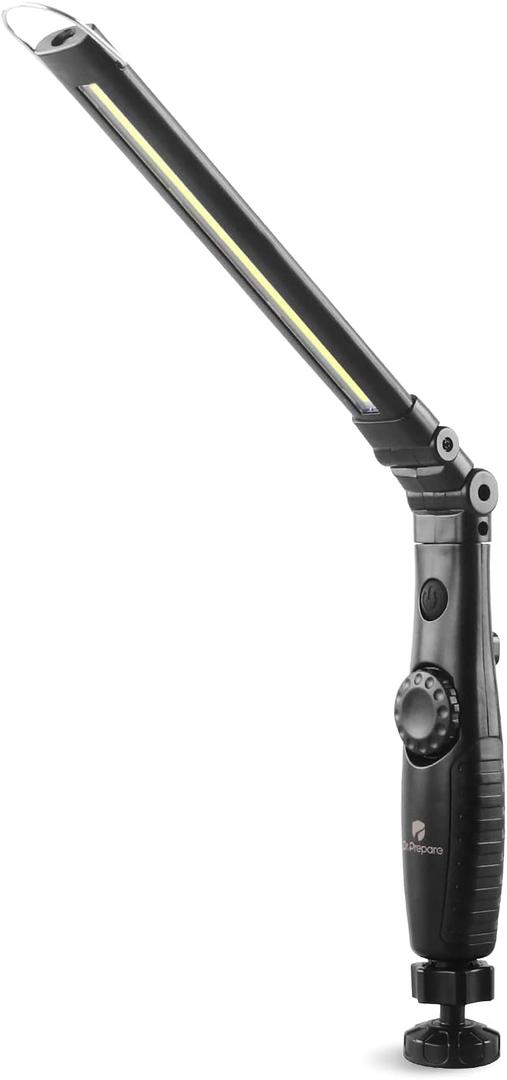 Dr. Prepare LED Work Light, 700 Lumens Foldable Rechargeable Work Light, 3200mAh Cordless Portable Magnetic COB LED Inspection Light for Car Repair, Home, Garage, Emergency