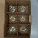 Brightever Dimmable E26 LED Bulb 60 Watt Equivalent, 6W Vintage Edison Light Bulbs 2700K for Ceiling Light Fan, A15 Refrigerator Clear Filament Appliance Warm White Globe Light Bulbs 600LM 6-Pack