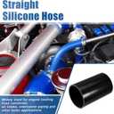 uxcell 3.5" ID 6" Length 4-Ply Reinforced High Temp Straight Coupler Silicone Reducer Hose Black for Car Intercooler Intake Piping