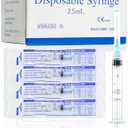 Pack 2.5ml 23G 1-Inch Luer Lock Science Lab Syringe, Individually Sealed for Labs, Liquid Measuring, and Dispensing