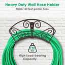 TomCare Garden Hose Holder Extra Large Water Hose Holders Holds 160 FT Hoses Heavy Duty Metal Hose Hanger Wall Mount Decorative Garden Hoses Storage Organizer Reels for Outside Yard, Bronze