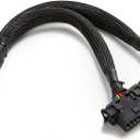 bbfly-B6 OBD2 Splitter 16 Pin OBD II Splitter Extension 1x Male and 2X Female Extension Cable Adapter (1FT/30CM) (1Pack)