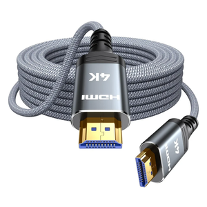 Highwings 4K Fiber Optic HDMI Cable 45FT Long - Unidirectional 4K HDR Braided HDMI Cord, 18Gbps High Speed with Ethernet/ARC, 3D, HDCP 2.2, ARC, Compatible for PS-5/4/3/4K HDTV/Streaming Media