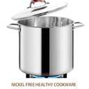 HOMICHEF LARGE STOCK POT 24 Quart With Lid - Nickel Free Stainless Steel Cookware Stockpot 24 Quart - Healthy Cookware Polished Stockpots - Heavy Duty Induction Pot Soup Pot With Lid (Big 24 Quart, Mirror Polished Stainless Steel)