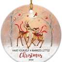 Married Christmas Ornament 2025  Wedding Gifts for Couples, Our First Christmas as Mr and Mrs Ornament, His and Hers Gifts for Newlyweds - Just Married Couple Gift Ideas