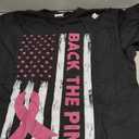 Back The Pink Breast Cancer Awareness T-Shirt Small (Black, L)
