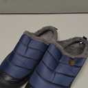 Women's Men's House Slippers Slip on Snow Winter Warm Fully Fur Lined Slippers Indoor Outdoor Shoes (9 Women, 8 Men)