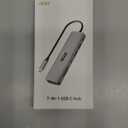 Acer USB C Hub, 7 in 1 Multi-Port Adapter for Laptop, 4K, HDMI Splitter with 2 USB A 3.1 & Type-C to HDMI Data Port, PD 100W Charging, SD Card Reader for Computer, Desktop, Space Grey