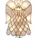 Kurt S. Adler 9.5-Inch UL 10-Light Capiz Angel Treetop