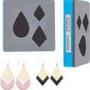 SUPERDANT Leather Cutting Die Layered Earring Wooden Dies Water Drop Diamond Shape Cutting Machine Leather Jewelry Die Cutter Women's Drop & Dangle Earrings Die Cuts for DIY Craft
