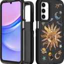 for Samsung Galaxy A15 5G Phone Case - Women Girls Cute Cover Girly Aesthetic Kawaii Unique Design Teens Sun Space Stars Heavy Duty Shockproof Protective Case for Galaxy A15 5G 6.5 Inch