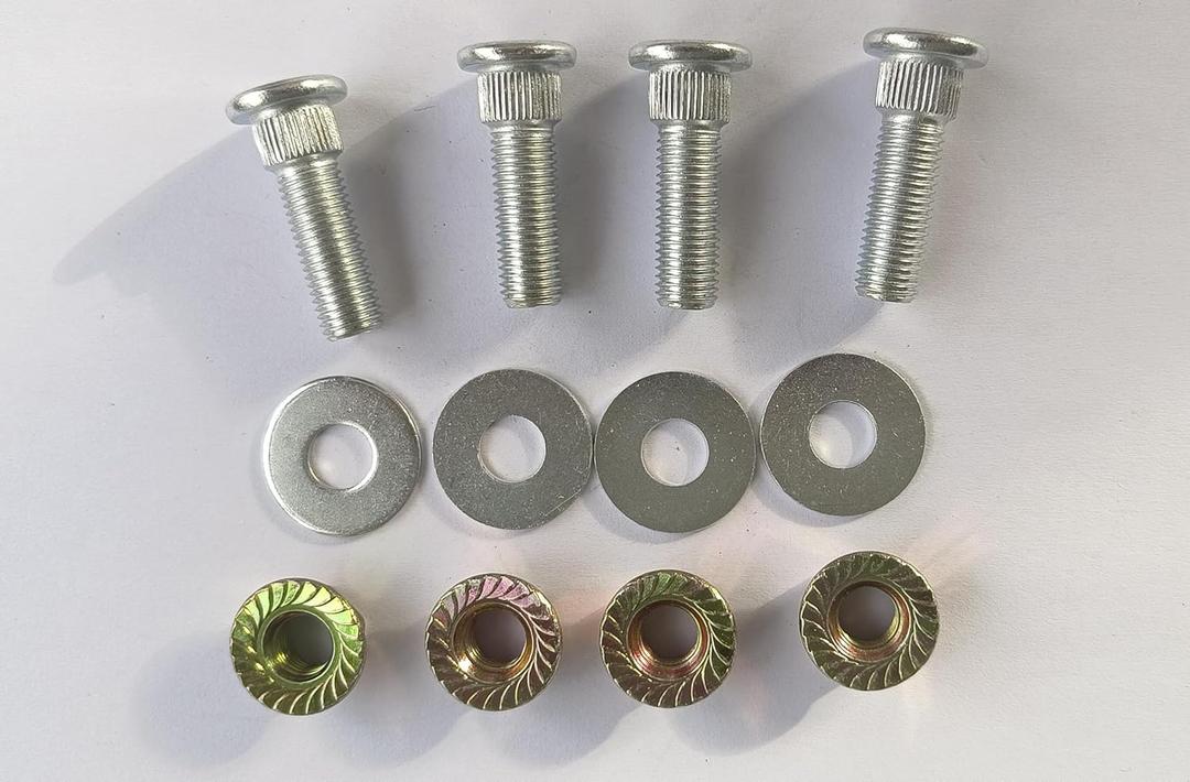 Front Rear Wheel Studs & Lug Nut Kit # 85-1004 Replacement for YAMAHA RAPTOR Warrior Banshee 350 660R Blaster 200 ATV